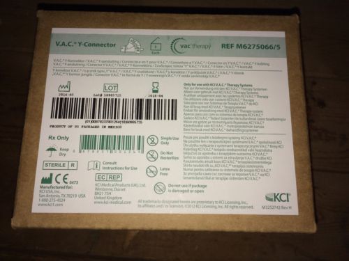 12  Individually Sealed KCI V.A.C Y-Connector (Vac Therapy)
