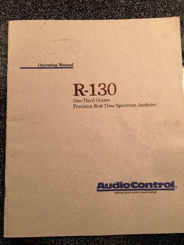 AudioControl R130 Spectrum Analyzer (No Reserve!)