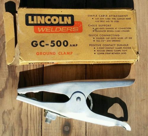 Lincoln GC-500 amp GROUND CLAMP   NEW IN ORIGINAL BOX
