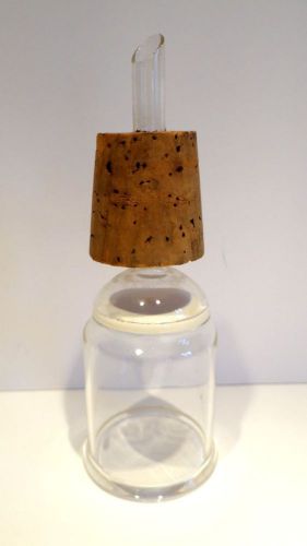 Pyrex filtration funnel &amp; cork laboratory chemistry 5.75” x 2&#034;  for sale