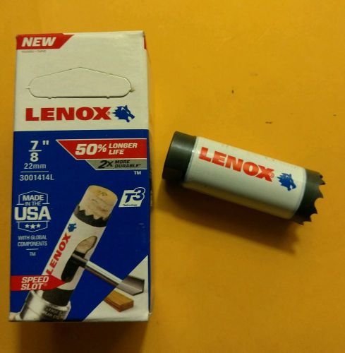 Lenox tools 3001414l 7/8&#034; bi-metal speed slot hole saw for sale