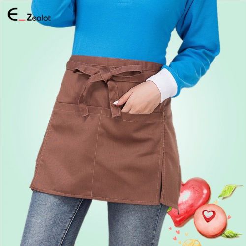 1pc Universal  Women/Men Short Apron Kitchen Cooking Waist Apron Waiter Apron