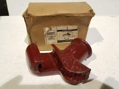 VTG NOS STEEL CITY CONDUIT BENDER 1/4&#034; TO 3/4&#034; WITH ORIGINAL BOX