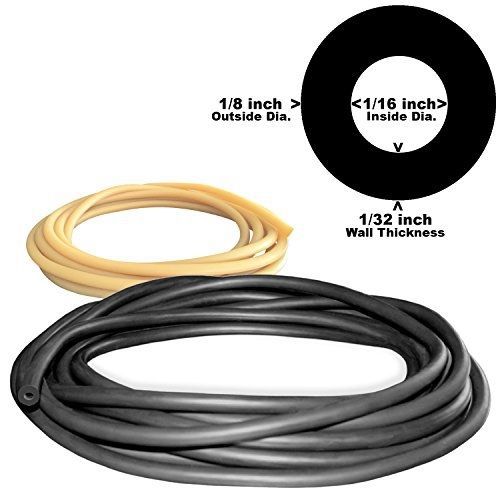 Spearit 1/8IN OD 1/16IN ID LATEX TUBING (202 BLACK) 3FT