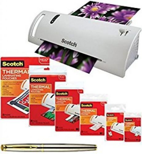 Scotch Thermal Laminator Combo Pack, Includes 20 Letter-Size Laminating Holds X