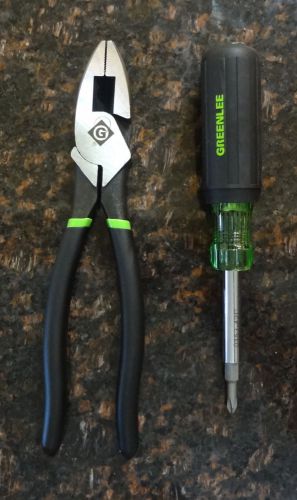 Greenlee electrician&#039;s wiring tool kit (pliers, 6-in-1 screwdriver ) for sale