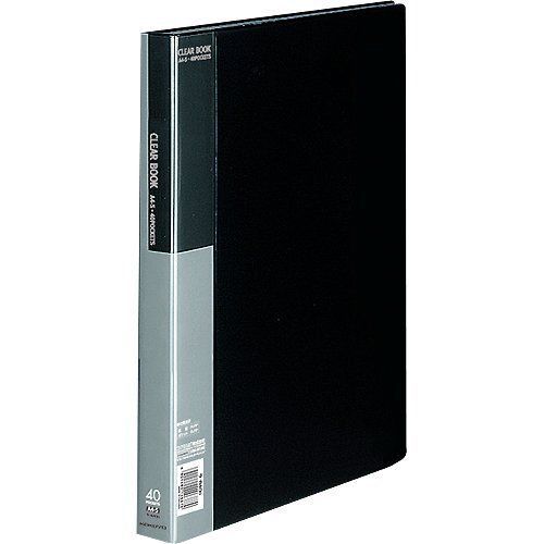 Kokuyo clear book fixed black A4 portrait 40 sheets La -B40D JP Japan Import