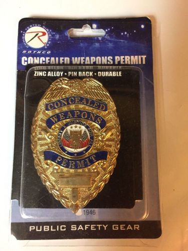 Rothco Concealed Weapons Permit Deluxe Badge - Gold