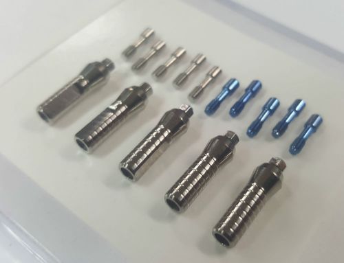 Lot x 10 dental straight abutment 12mm long titanium implant 10 blue + 10 white for sale