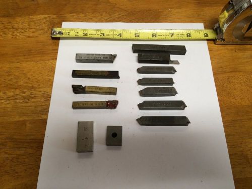 Lot of 13 REX, DTC, Super, ISCAR Machinist Lathe Cutting Tool Bits Some Unused