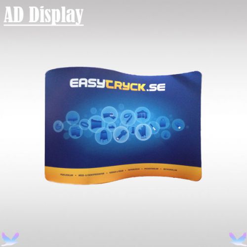 10ft*7.5ft S Shape Tension Fabric Display,Portable Exhibition Advertising Wall