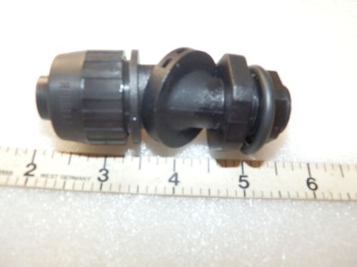 1/2&#034; insulated  plastic conduit connector (1) each 90° swivel lock  ps0509nbk for sale