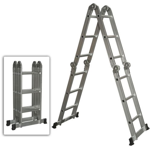 Multi Purpose Aluminum Ladder Folding Step Ladder Scaffold Extendable Heavy Duty