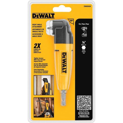 Dewalt right angle drill adapter angle drill attachment 1/4&#034; hex shank accessory for sale