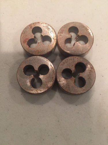 (4) Hanson Ace 14-20 NS 14-20NS Round Fractional Dies. QTY 4. ID 923