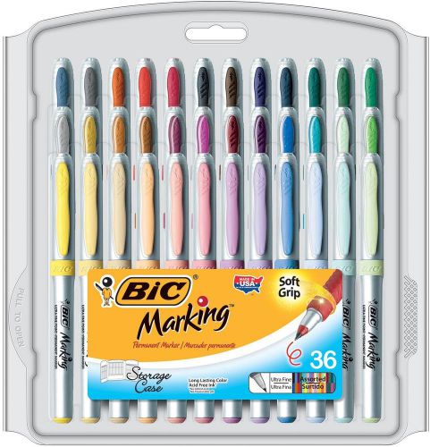 BIC Marking Permanent Marker Fashion Colors Ultra Fine Point Assorted Colors ...