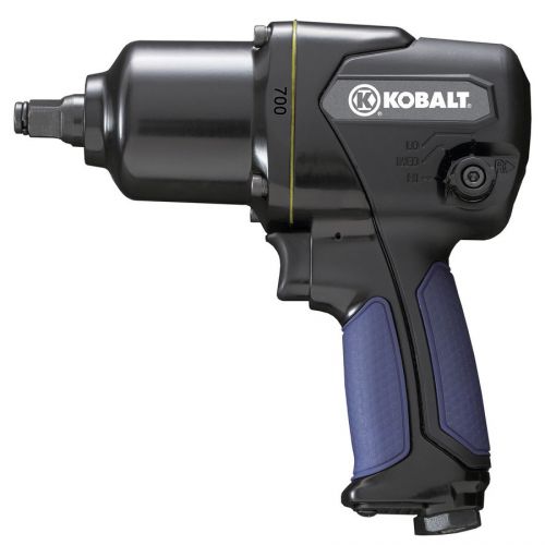 Kobalt Air Impact Wrench 1/2-in 700 ft-lbs Anti-Slip Grip Full Power in Reverse