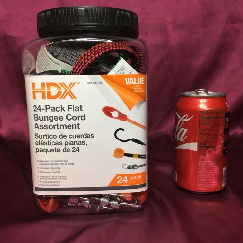 HDX 24-Pack Flat Bungee Cord Assortment - NEW in Container