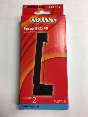 Porelon 11357 ERC22/ERC40 Epson Cash Register/POS Nylon Ribbon, 2-Pack New