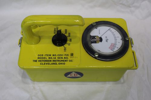 Vintage Victoreen Instrument Co Geiger Counter OCD Item CDV-715 1A Civil Defense