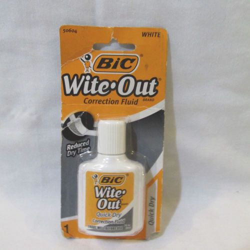 Lot of 3 BIC Wite-Out Correction Fluid Quick Dry Foam Brush White Out