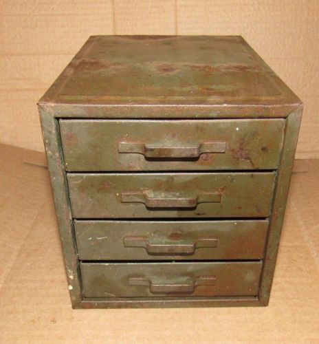 Vintage Small Metal storage cabinet. 4 drawer.