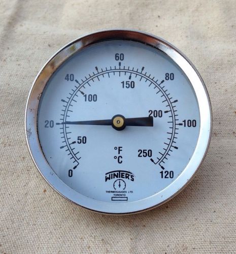 Winters High Temperature Thermometer Thermo Gauge, 50-250 Fahrenheit (2.5&#034;)