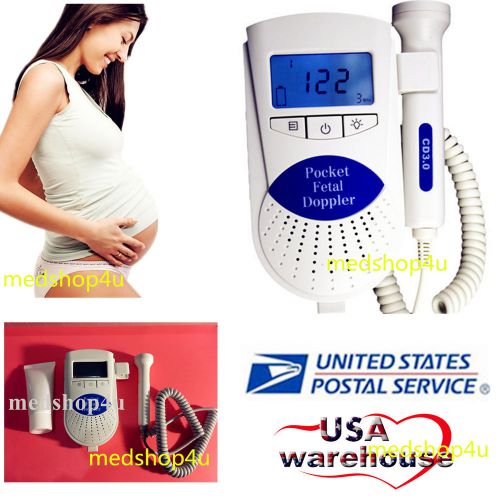 FDA US Sale Sonoline B Fetal Doppler 3MHz Probe,Baby Heart Monitor Backlight+GeL