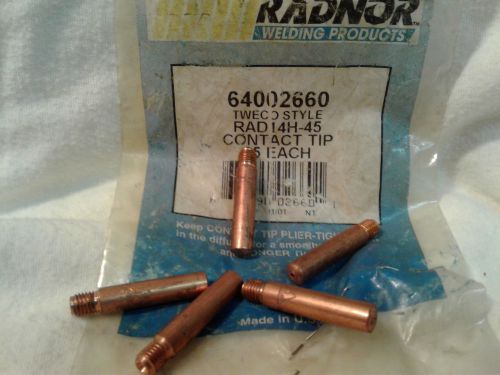 Radnor Tweco contact tips 640026600 RAD14H-45 mig welding