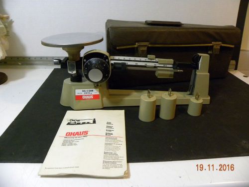 Ohaus Triple Beam Balance  2610g  Scale  Weights - Excellent Condition