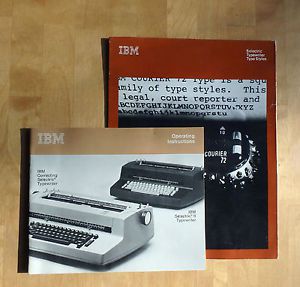 IBM Selectric Operating Instructions + Type Styles Brochure, Excellent Cond.