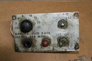 Bridgeport power feed control panel