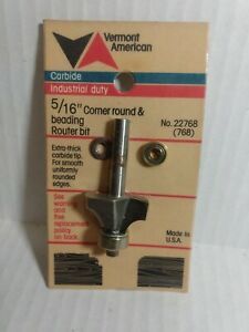 Vermont American 22768 Carbide Tipped 5/16&#034; Corner Round and Beading