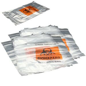 10~300pcs Zip-Closure Biohazard Specimen Bags Zip-Style Clear Document Pouch Lot