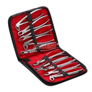 10pcs Dental Tooth Extraction Forceps Adult Extracting Forceps Stainless