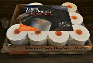 17 ROLLS IBM 44mm Cash Register Paper Rolls 1-3/4&#034; x 120&#039;