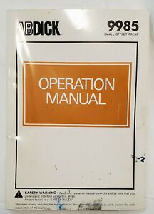 ABDick 9985 Operation Manual