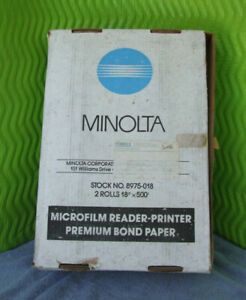 Minolta Microfilm Reader Printer Premium Bond Paper Product/Part Number 8975-018