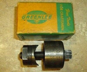 GREENLEE 1&#034; 730 Labeled Rockford Round Radio Chassis Punch with Original Box