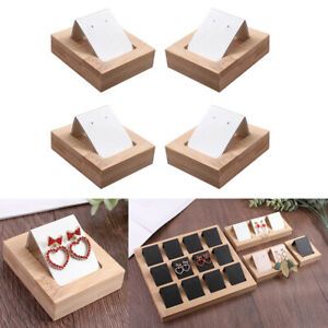 Lots 4 Earring Card and Tray Showcases Organizer Jewelry Decoration White