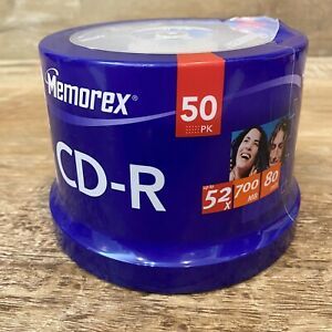 Memorex CD-R (52X, 700 MB, 80 Minutes) - 50 Pack Brand New Sealed