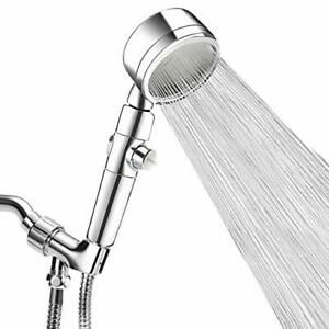 Luxsego High Pressure Shower Head 4-Modes Powerful Shower Spray Hand Held Sho...