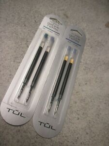 Lot TUL Gel Pen Ink Refills, Medium Point 0.7mm, Blue, Pack of 2 &amp; teal purple