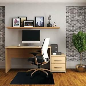 Floortex Black Chair Mat 48&#034; x 60&#034; for Hard Floors
