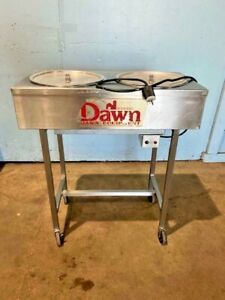 DAWN DEIC2 STAINLESS STEEL 2 HOLES/ BOWL DONUT GLAZING ICING WARMER TABLE W/LID