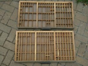 ( 2 ) Letterpress California Job Case - Type Case - Shadow Box  D51