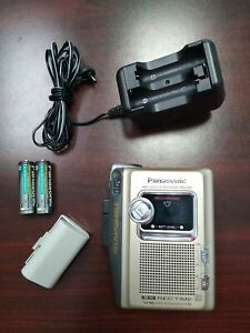 Panasonic RQ-L51 Handheld Cassette Voice Recorder AC Adapter and Batteries