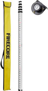 Aluminum 16-Foot Grade Rod 5 Sections Telescopic with Bubble Level