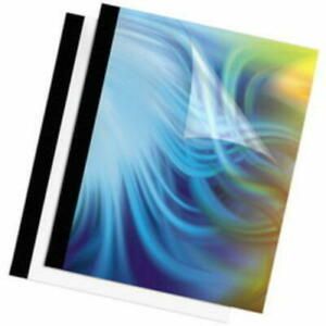 Fellowes Binding Covers, Thermal, 1/8in, Black, 10PK