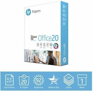HP Printer Paper 8.5x11 Office 20 lb 1 Ream 500 Sheets 92 Letter (8.5 x 11)